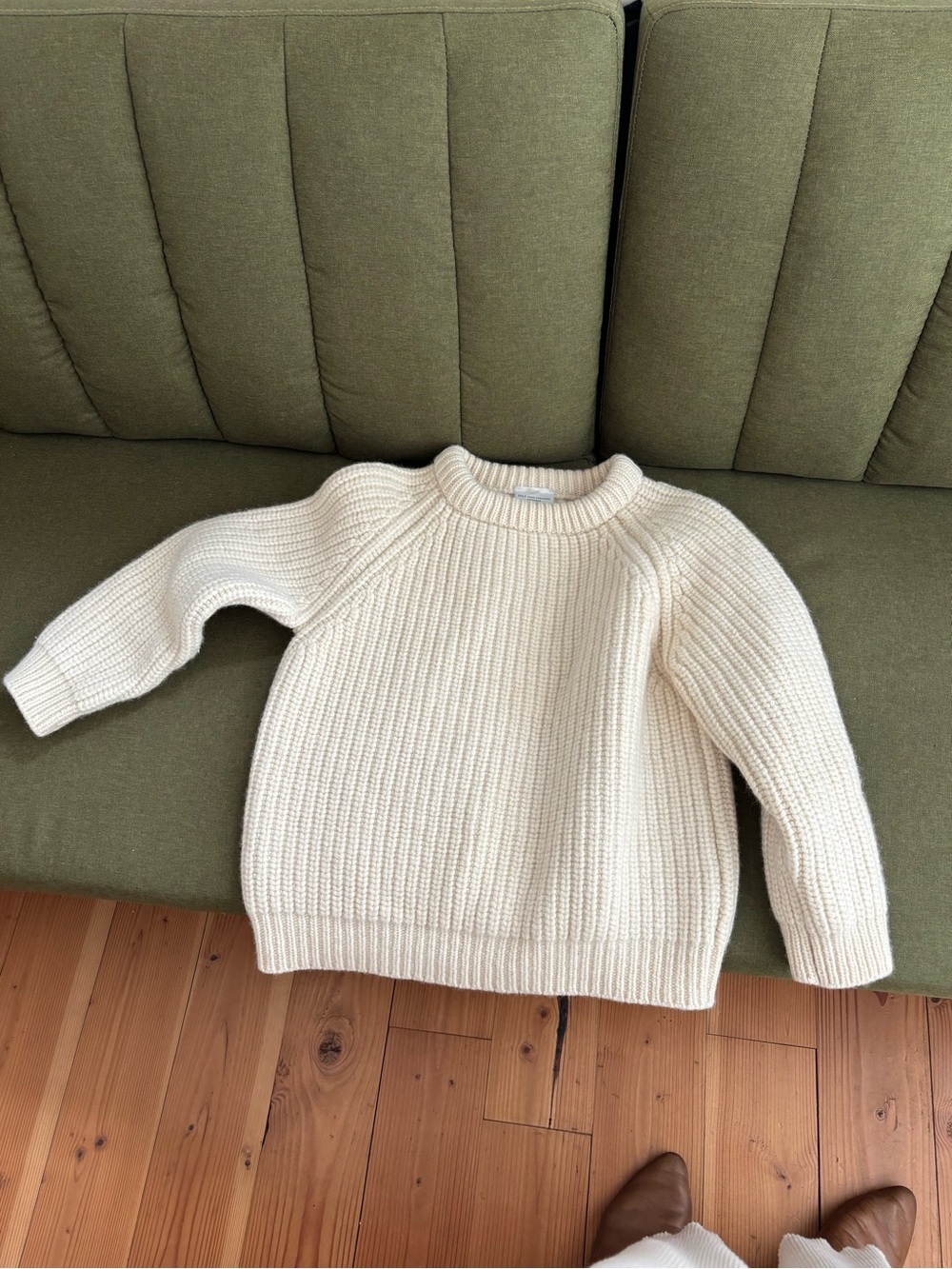 Cornish knitwear natural cream fisherman sweater hand knit in England 100% wool